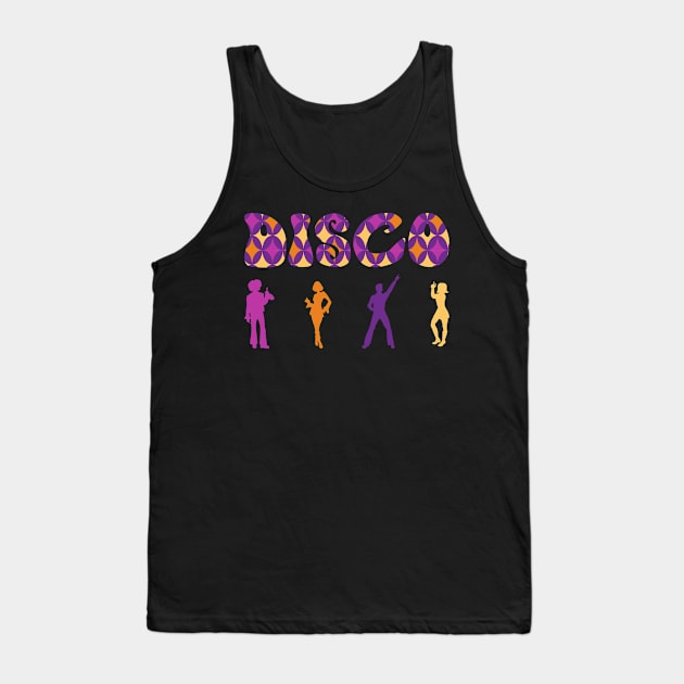 Disco Dancing Seventies 70's 80's 70s 80s Costume Tank Top by Anfrato